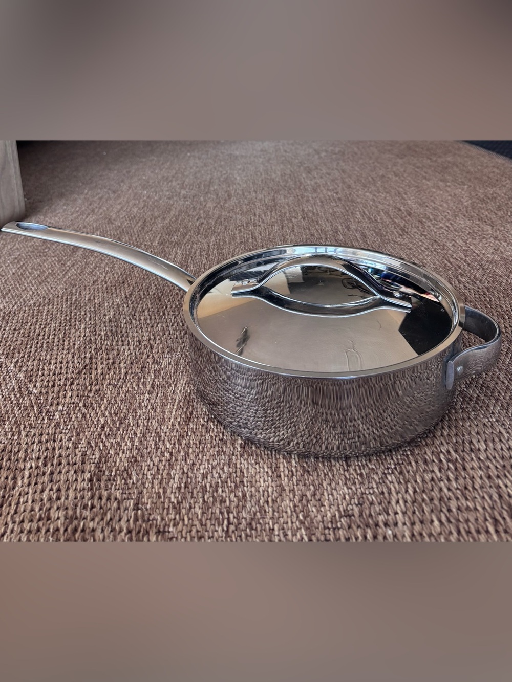 Royal Doulton Gordon Ramsey Large Stainless Steel Saute Saucepan with Lid Silver